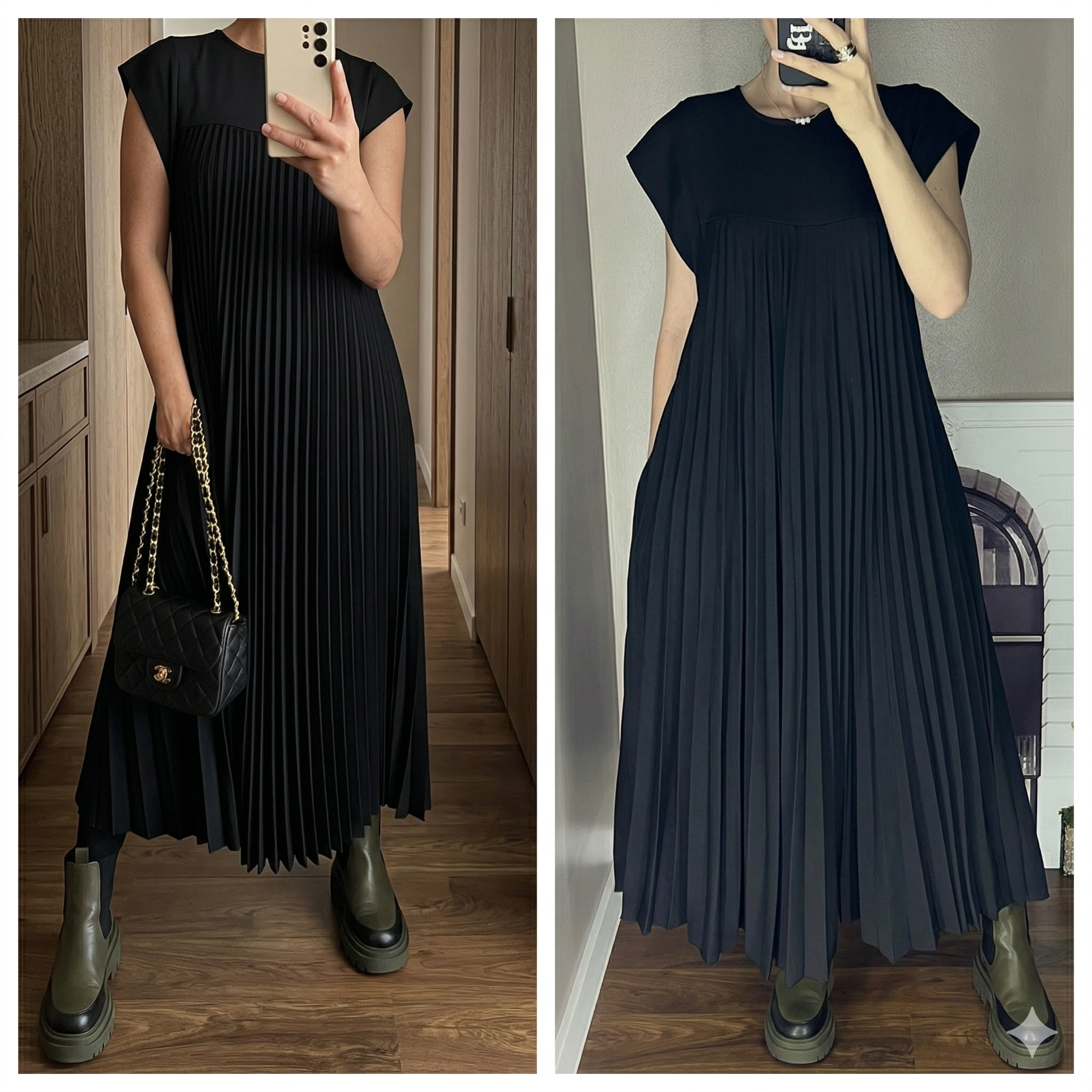 Women's minimalist solid color dress