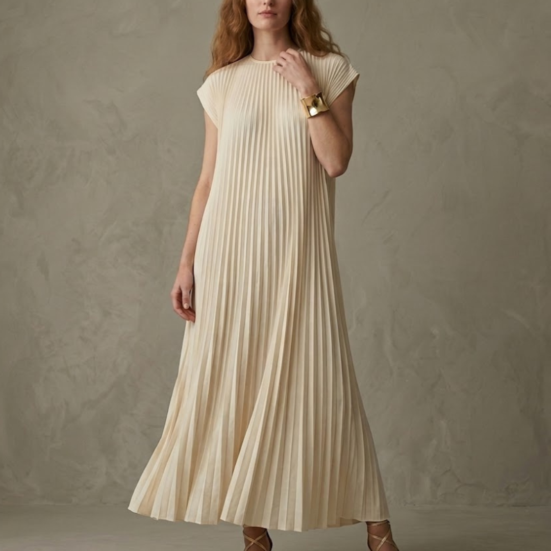 Women's minimalist solid color dress