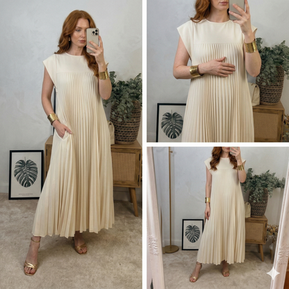 Women's minimalist solid color dress